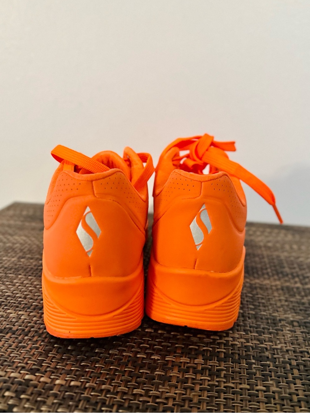 Skechers Uno Night Shades Neon Orange Sneakers - Women's Size 6.5 - Picture 3 of 10